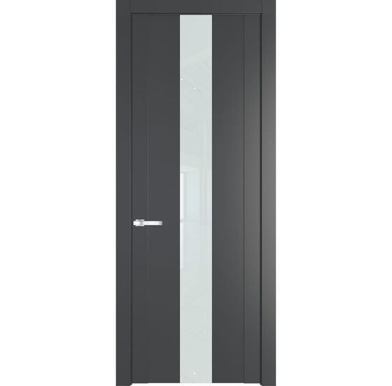 Межкомнатная дверь эмаль Profil Doors 1.9P графит стекло белый лак