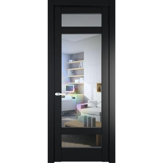 Межкомнатная дверь эмаль Profil Doors 4.3.2PD блэк остеклённая