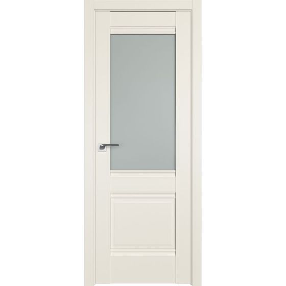 Фото межкомнатной двери экошпон Profil Doors 2U магнолия сатинат стекло матовое