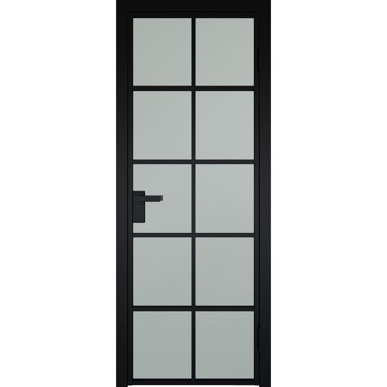 Межкомнатная дверь алюминиевая Profil Doors 4AG чёрная матовая RAL9005 остеклённая