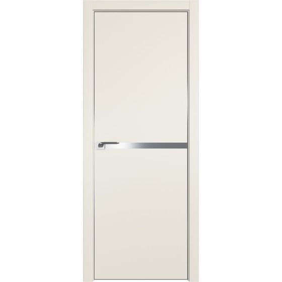 Межкомнатная дверь unilack Profil Doors 11E магнолия сатинат с алюминиевым молдингом