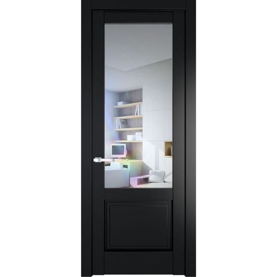 Межкомнатная дверь эмаль Profil Doors 3.2.2PD блэк остеклённая