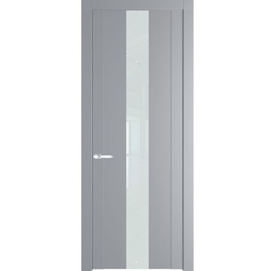 Межкомнатная дверь эмаль Profil Doors 1.9P смоки стекло белый лак