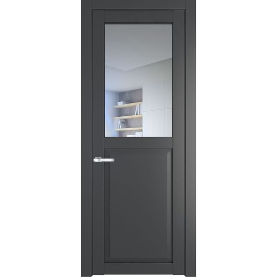 Межкомнатная дверь эмаль Profil Doors 2.6.2PD графит остеклённая