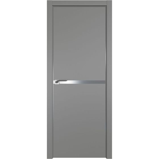 Межкомнатная дверь unilack Profil Doors 11E грей с алюминиевым молдингом
