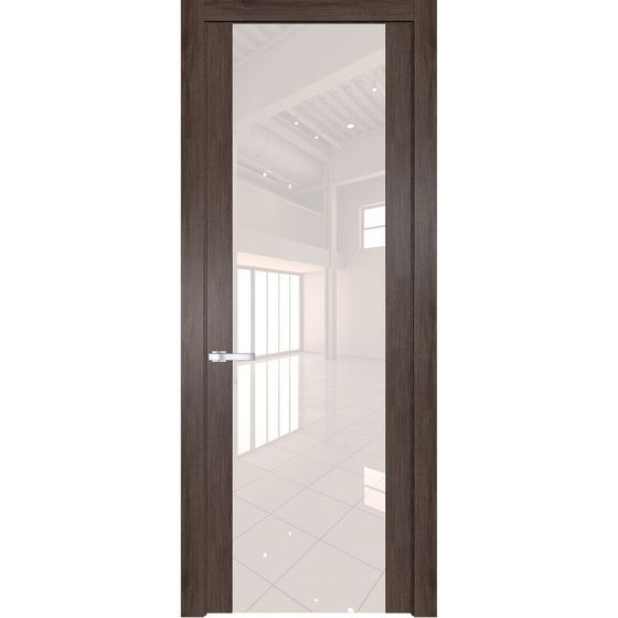 Межкомнатная дверь Profil Doors 1.7N дуб тобакко стекло перламутровый лак