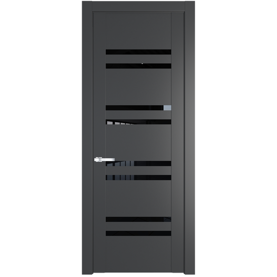 Межкомнатная дверь эмаль Profil Doors 1.6P графит стекло чёрный триплекс