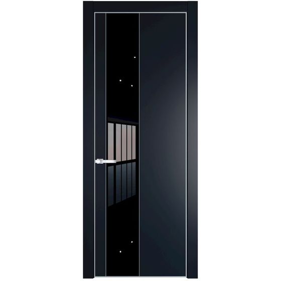 Profil Doors 19PA нэви блу профиль серебро стекло чёрный лак