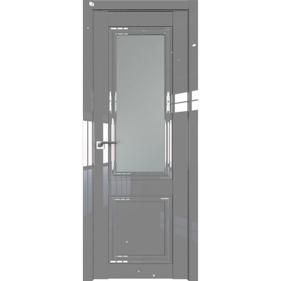 Межкомнатная дверь глянцевая Profil Doors 123L грей люкс остеклённая