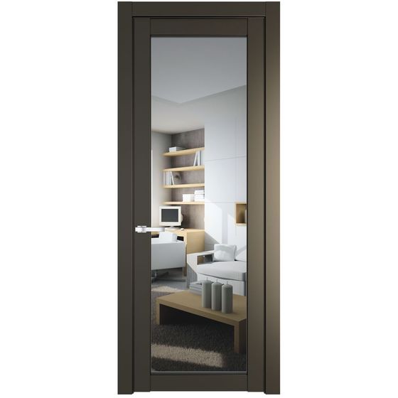 Межкомнатная дверь эмаль Profil Doors 1.1.2PD перламутр бронза стекло прозрачное