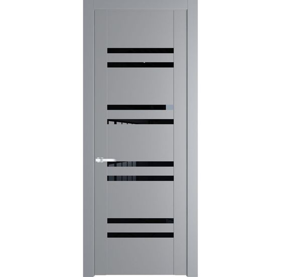 Межкомнатная дверь эмаль Profil Doors 1.6P смоки стекло чёрный триплекс