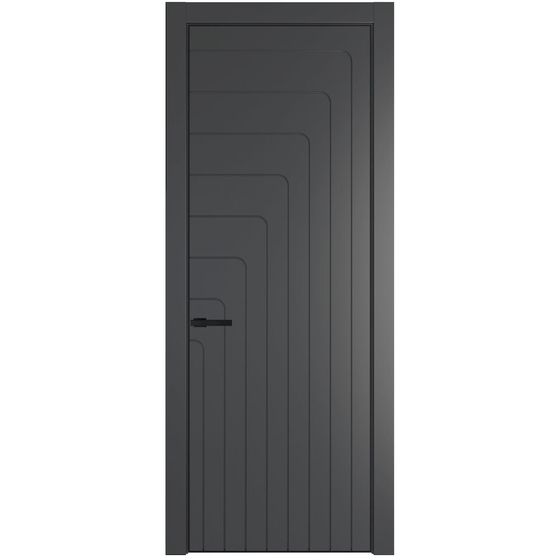 Фото межкомнатной двери эмаль Profil Doors 10PE графит глухая кромка чёрная