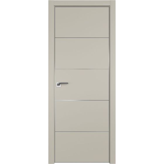 Межкомнатная дверь unilack Profil Doors 107E шеллгрей с алюминиевым молдингом