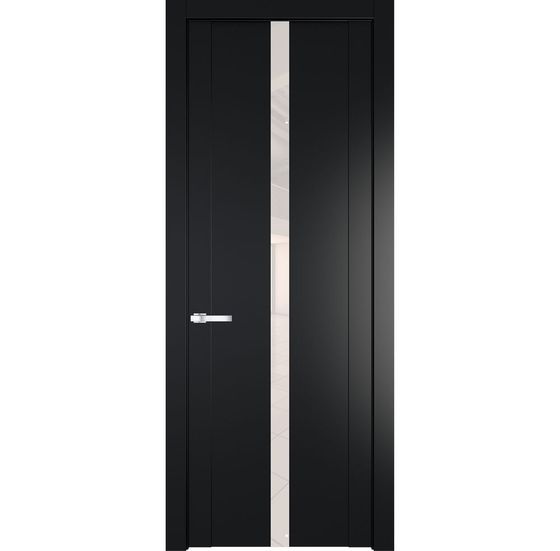 Межкомнатная дверь эмаль Profil Doors 1.8P блэк стекло перламутровый лак