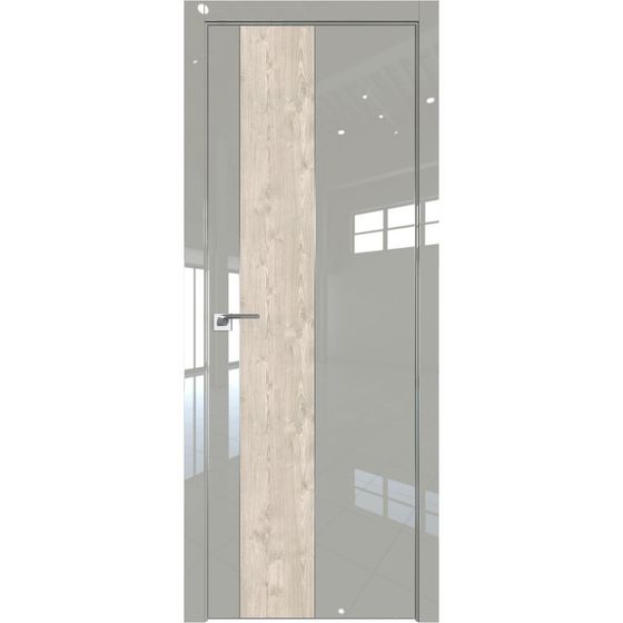 Межкомнатная дверь глянцевая Profil Doors 105LK галька люкс со вставкой