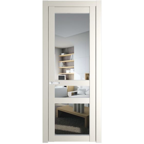 Межкомнатная дверь эмаль Profil Doors 1.5.2PD перламутр белый стекло прозрачное