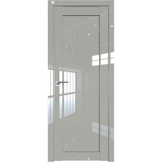 Межкомнатная дверь глянцевая Profil Doors 2.18L галька люкс глухая