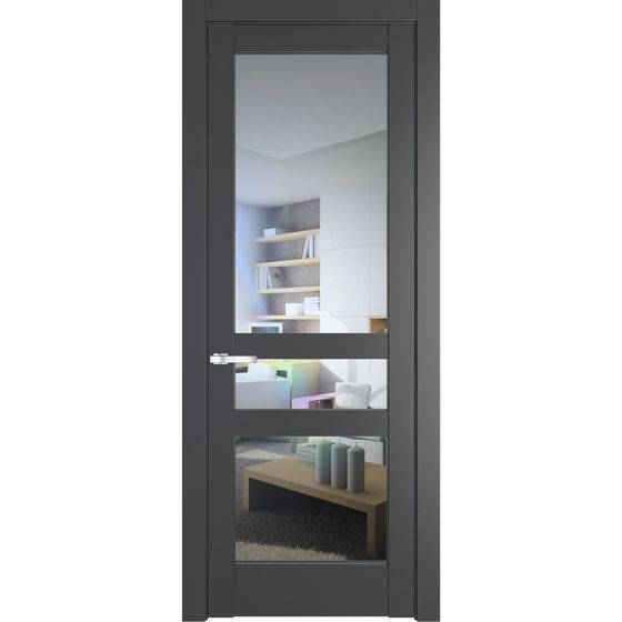 Межкомнатная дверь эмаль Profil Doors 4.5.2PD графит остеклённая