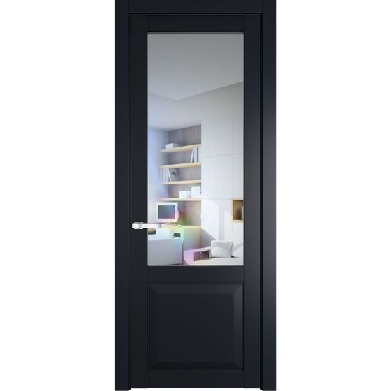 Межкомнатная дверь эмаль Profil Doors 1.2.2PD нэви блу остеклённая