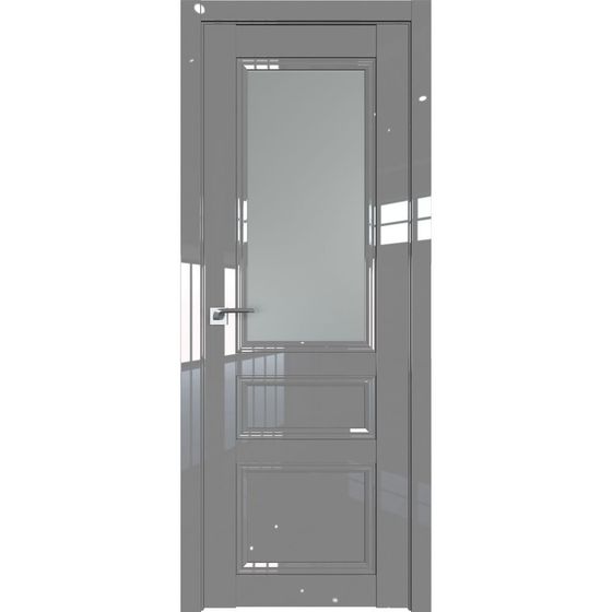 Межкомнатная дверь глянцевая Profil Doors 131L грей люкс остеклённая