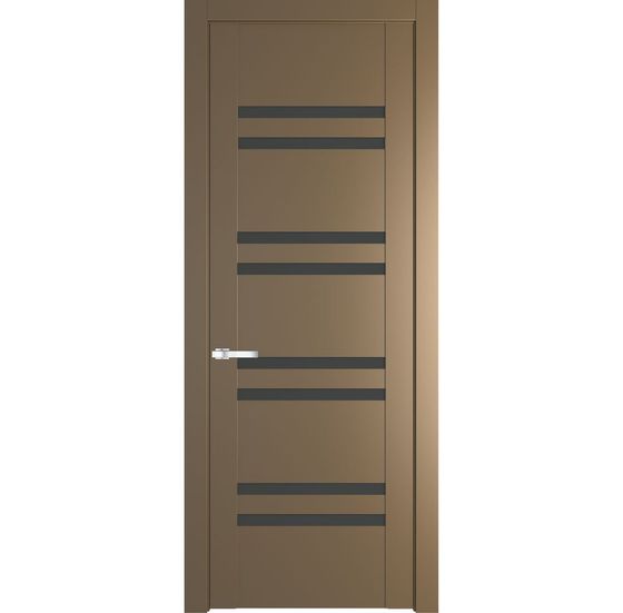 Межкомнатная дверь эмаль Profil Doors 1.6P перламутр золото стекло графит