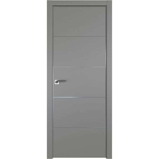 Межкомнатная дверь unilack Profil Doors 107E грей с алюминиевым молдингом