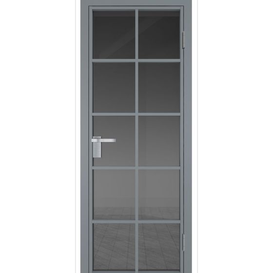 Межкомнатная дверь алюминиевая Profil Doors 4AG серебро остеклённая