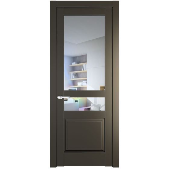 Межкомнатная дверь эмаль Profil Doors 4.5.4PD перламутр бронза стекло прозрачное