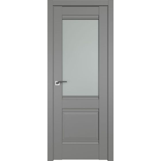 Фото межкомнатной двери экошпон Profil Doors 2U грей стекло матовое