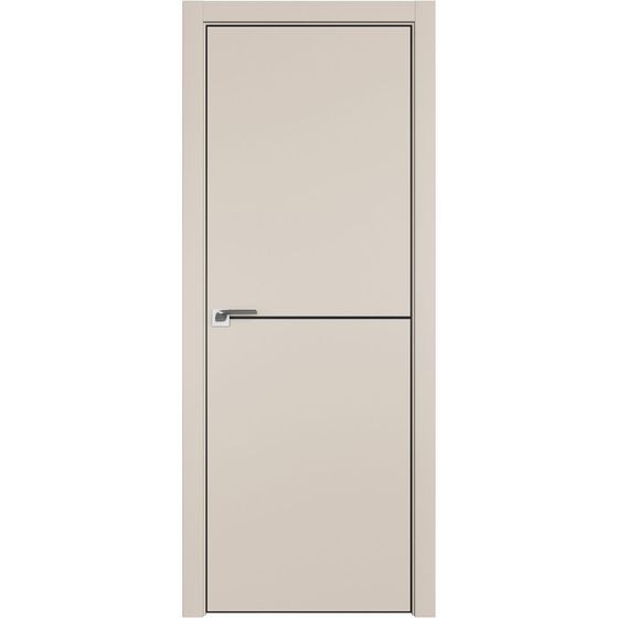 Межкомнатная дверь unilack Profil Doors 12E санд с алюминиевым молдингом