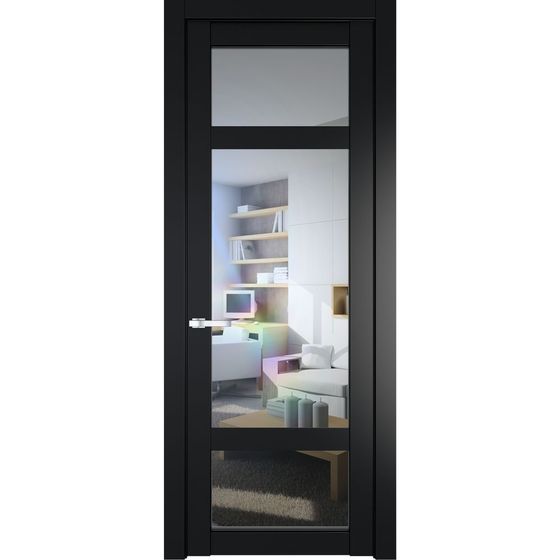 Межкомнатная дверь эмаль Profil Doors 2.3.2PD блэк остеклённая