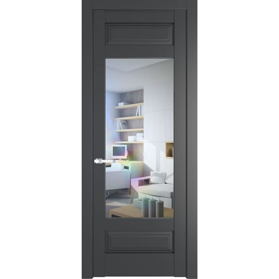 Межкомнатная дверь эмаль Profil Doors 4.3.3PD графит остеклённая