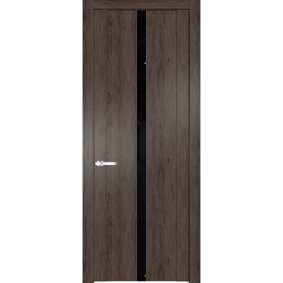 Межкомнатная дверь Profil Doors 1.8N дуб тобакко стекло чёрный лак