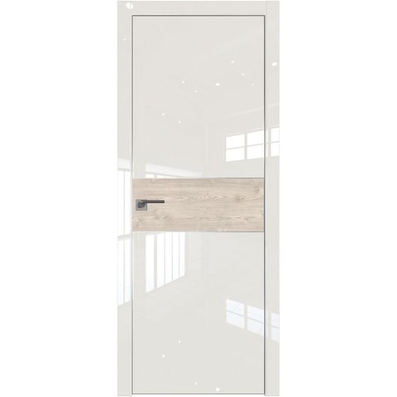 Межкомнатная дверь глянцевая Profil Doors 104LK магнолия люкс со вставкой