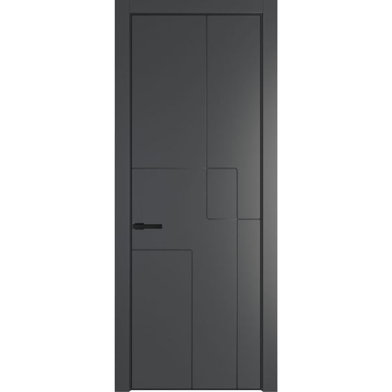 Фото межкомнатной двери эмаль Profil Doors 3PE графит глухая кромка чёрная