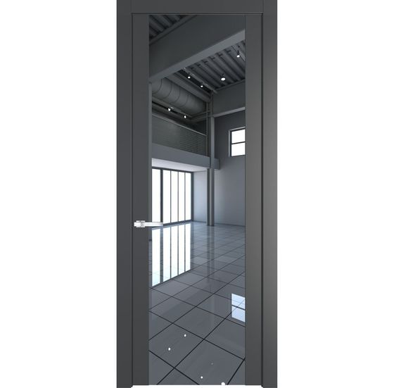 Межкомнатная дверь эмаль Profil Doors 1.7P графит зеркало