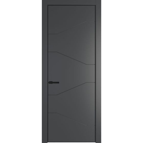 Фото межкомнатной двери эмаль Profil Doors 2PE графит глухая кромка чёрная