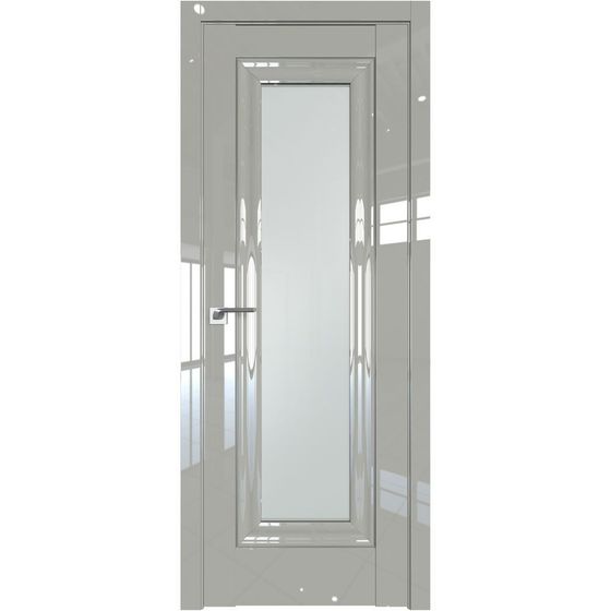 Межкомнатная дверь глянцевая Profil Doors 24L галька люкс остеклённая