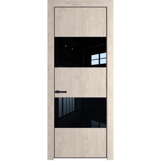 Profil Doors 22NA каштан светлый стекло чёрный лак