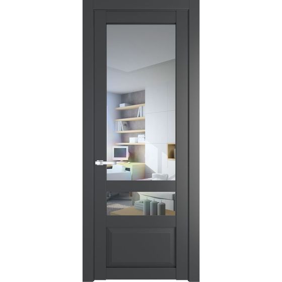 Межкомнатная дверь эмаль Profil Doors 2.5.4PD графит остеклённая