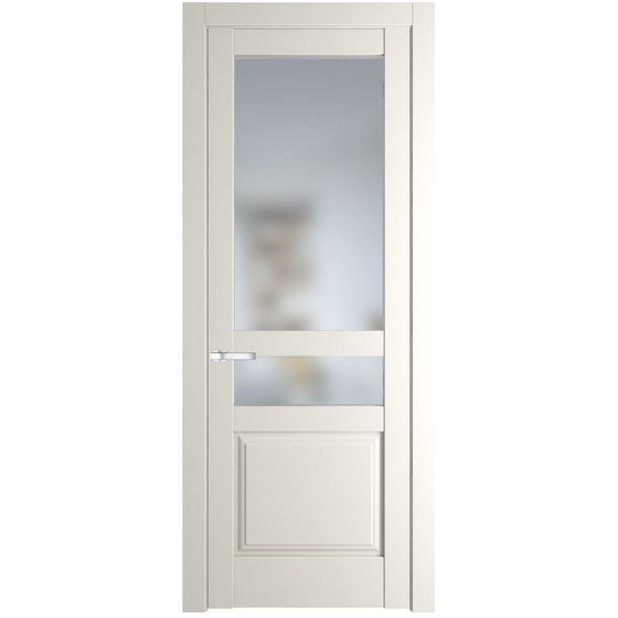 Межкомнатная дверь эмаль Profil Doors 4.5.4PD перламутр белый стекло матовое