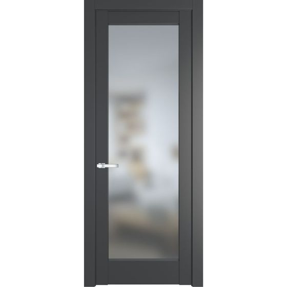 Межкомнатная дверь эмаль Profil Doors 4.1.2PD графит остеклённая