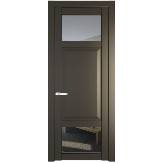 Межкомнатная дверь эмаль Profil Doors 1.3.4PD перламутр бронза стекло прозрачное
