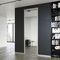 Модель 1AP с фрамугой профиль серебро стекло зеркало в коробке INVISIBLE SLIM в интерьере