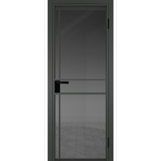 Межкомнатная дверь алюминиевая Profil Doors 9AG серая ночь остеклённая