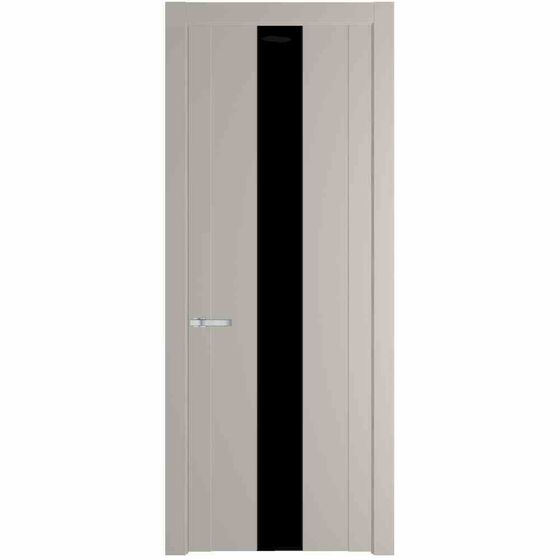 Межкомнатная дверь эмаль Profil Doors 1.9P сэнд стекло чёрный лак