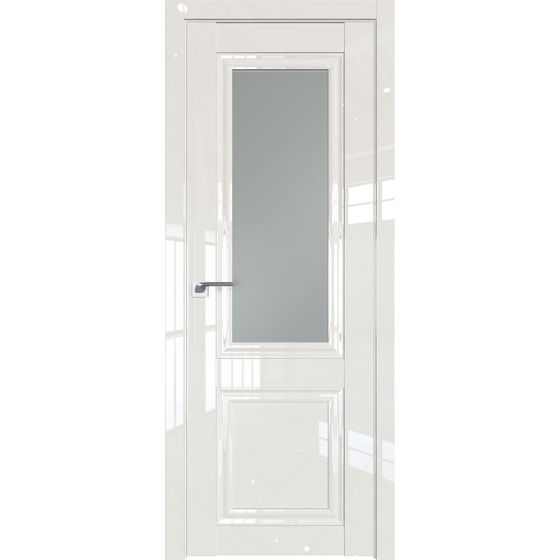 Межкомнатная дверь глянцевая Profil Doors 123L магнолия люкс остеклённая