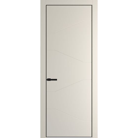 Фото межкомнатной двери эмаль Profil Doors 2PE кремовая магнолия глухая кромка чёрная
