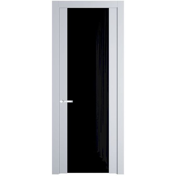 Фото межкомнатной двери эмаль Profil Doors 1.13P вайт стекло чёрный триплекс