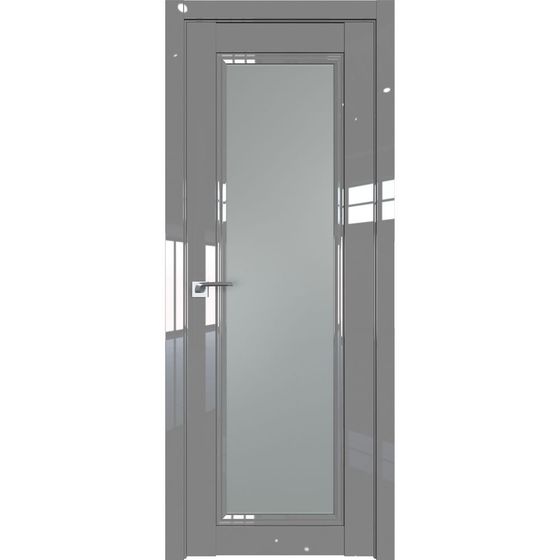 Межкомнатная дверь глянцевая Profil Doors 127L грей люкс остеклённая